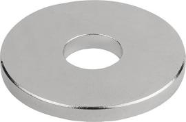 Kipp ROHMAGNET RINGMAGNET, FORM:B, NDFEB VERNICKELT, D1=15 ±0,1, D=48 ±0,2 Produktbild