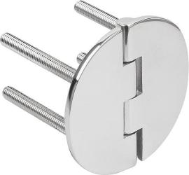 Kipp SCHARNIER, FORM:B RUND 65X65, EDELSTAHL 1.4301 POLIERT Produktbild