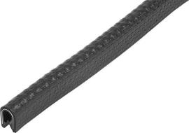 Kipp KANTENSCHUTZPROFIL OHNE DICHTUNG 10000X6,5X10, FORM:A, PVC SCHWARZ L=10 METER Produktbild
