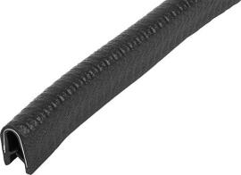 Kipp KANTENSCHUTZPROFIL OHNE DICHTUNG 50000X10X14,5, FORM:B, PVC SCHWARZ L=50 METER Produktbild