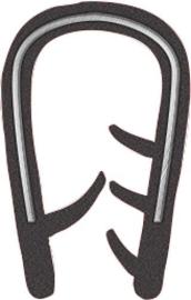 Kipp KANTENSCHUTZPROFIL OHNE DICHTUNG 5000X11X15,8, FORM:C, PVC SCHWARZ Produktbild