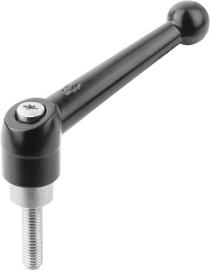 Klemmhebel mit Außengewinde, Stahlteile aus Ed... Produktbild
