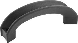 BOGENGRIFF A=114 L=134, H=48, THERMOPLAST SCHWARZGRAU, D=6,5 Produktbild