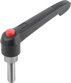 Kipp Klemmhebel mit Druckknopf mit Außengewinde, St... Produktbild