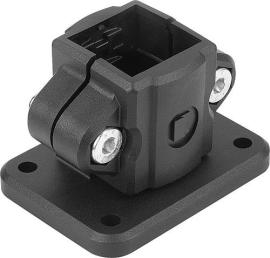 ROHRVERBINDER MIT FUß THERMOPLAST, FÜR VIERKANTROHRE, KOMP:STAHL, A=30 Produktbild