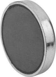 MAGNET FLACHGREIFER D=40 ±0,20, H=8, HARTFERRIT, RUND, KOMP:STAHL Produktbild