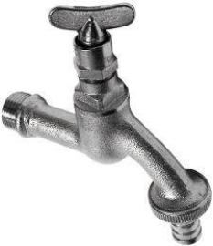 Auslaufventil m.Stecksch.matt-verchromt 1/2" Produktbild