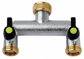 2-Wege-Verteiler 3/4" verchromt Beschaffungsartikel Produktbild