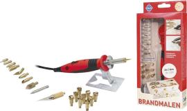 Brandmal-Set mit An/Aus Kolben und 20 Aufsätzen Pebaro Produktbild