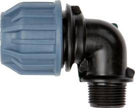 PP-Winkel-Rohr-Verschraubung AG 19mm(3/4") für 25mm Rohr Beschaffungsartikel Produktbild