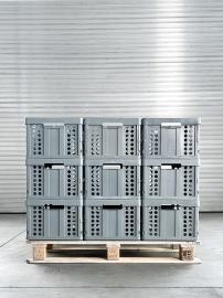 CLAX Klappbox, grau Ladevolumen: 46 L Stapelbar Produktbild