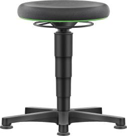 BIMOS Drehhocker mit Gleiter Sitzhöhe 450-650mm Supertec-Polster schwarz Produktbild