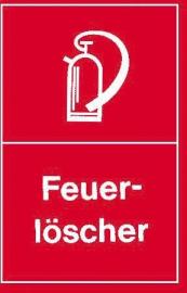 Warnschild 250x150mm Feuerlöscher Produktbild