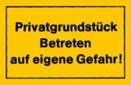 Verbotsschild 250x150mm Privatgrundstück betrete Produktbild