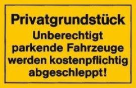 Verbotsschild 400x250mm Privatgrundstück Produktbild