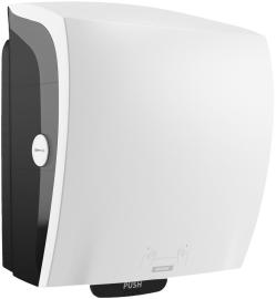KATRIN Handtuchrollenspender- System B322xT216xH397mm schwarz/weiß Produktbild