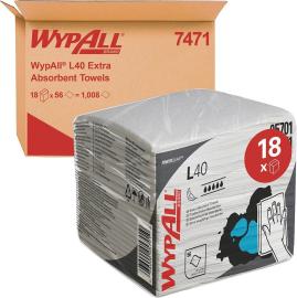 Wischtuch WYPALL L 40 7471 weiß L305xB318mm ,viertelgefaltet Produktbild