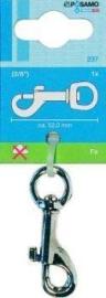 Bolzenkarabiner, mit drehbarem Ring, vernickelt Produktbild