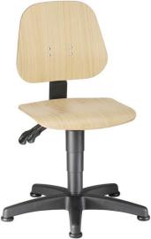 BIMOS Arbeitsstuhl Unitec 1 mit Gleiter Sitzhöhe 440-620mm Holz Permanentkontakt Produktbild