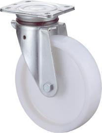 Lenkrolle 100mm N100.B10 Platte,Kst.weiß,RL N100.B10.102 BS ROLLEN Produktbild