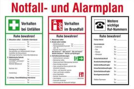 SAFETYMARKING Notfall- und Alarmplan Kunststoff (PVC) B600xH400mm Produktbild