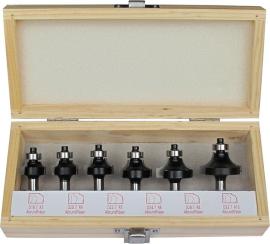 Abrundfräser-Satz HW S8 6-tlg. im Holzk. FORTIS Produktbild