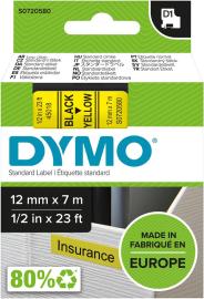 Schriftband D1 45018 schwarz/gelb 12mmx7m DYMO Produktbild