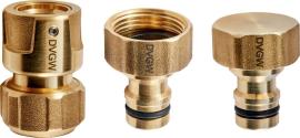 GEKA plus-Basisset, Stecksystem, KTW, Messing,1xG3/4", 2x1/2", 2xVerschlussstecker, Bl Produktbild