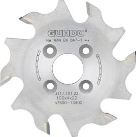 LAMELLEN-Nutfraeser HW 100X4,0X22 mm Z6 Guhdo Produktbild