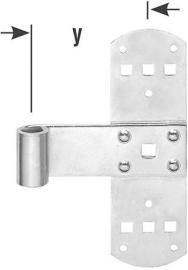 Kreuzband D13 x160mm hell verz. Produktbild