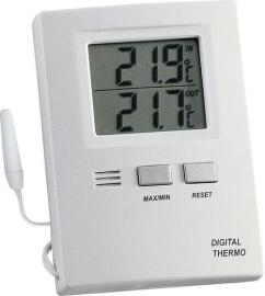 Thermometer Max-Min. Elektr., Kunststoff, weiß Produktbild