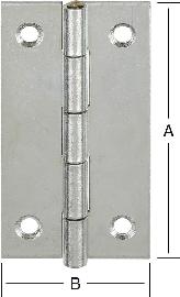 Scharnier, schmal DIN 7954 A Produktbild