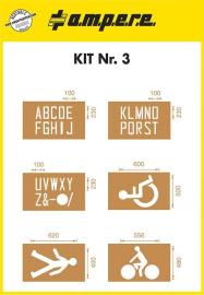 Schablonenset Schablonen KIT Buchstaben und Symbole Produktbild