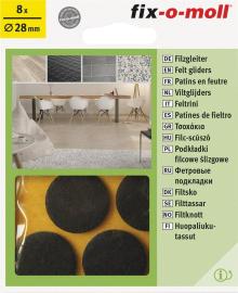 Filzgleiter PREMIUM fix-o-moll®, rund, braun Produktbild