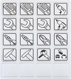 Magnet-Etikettensatz Symbole Werkzeuge 20-teilig Produktbild