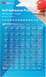 3M Bumpon Elastikpuffer 56 Stück 12,7x3,5mm Transparent, Mini-Pack Produktbild
