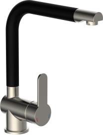 Spültischarmatur HD RIO Edelstahloptik/Schw. Produktbild