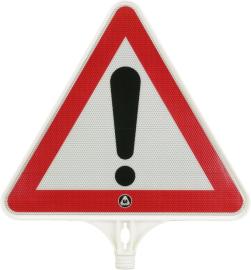 Warnschilder für Verkehrsleitkegel Produktbild