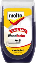 S.O.S. Wandfarbe 30 ml Ausbesserungsfarbe Farbroller weiß molto Produktbild