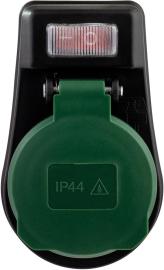 Adapter IP44 mit Schalter schwarz/grün REV Produktbild