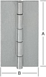 DIN-Scharnier schmal 60x34 mm ungeb.Eis Produktbild
