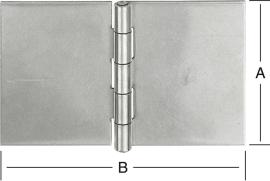 Ger.breit.Scharn. 60x90mmungeb, Edelstahl V2A Produktbild