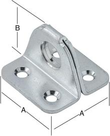 Ösenplatte verzinkt 35X35X25 mm Produktbild