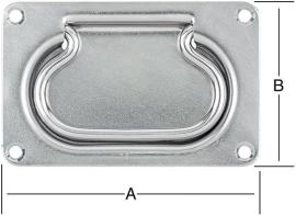 Einlass-Kistengriff 140X90 verz. VORMANN Produktbild