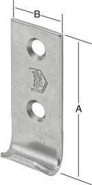 Schließhaken 44x18mm gerade, Edelstahl V2A Produktbild