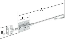 Bolzen-Stangenriegel 400X100 verz VORMANN Produktbild