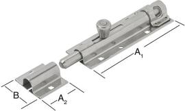 Bolzen-Türschlossriegel 130x40mm,Edelstahl V2A Produktbild