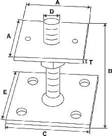 Pfostenhalter PCN70-R und PCN80-R Produktbild