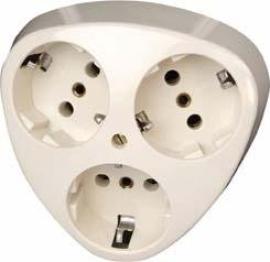 Schutzkontakt-Steckdose 3-fach, UP Standard weissSB Kopp Produktbild