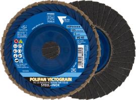 PFERD TOOLS POLIFAN VICTOGRAIN Fächerscheibe PFC 125x22,23 mm konisch VG40 Speziallinie SGP STEELOX für Stahl/Edelstahl Produktbild